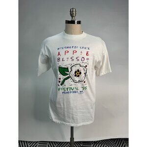 Vintage 1995 Washington State Apple Blossom Festival T-Shirt Oneita Power-T Whit